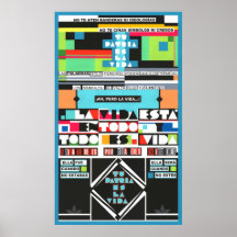 TU PATRIA ES LA VIDA Farbiges spanisches Gedicht