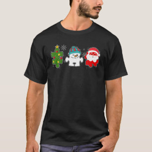 Tu Puzzle Autism Awareness Santa Claus Weihnachten T-Shirt