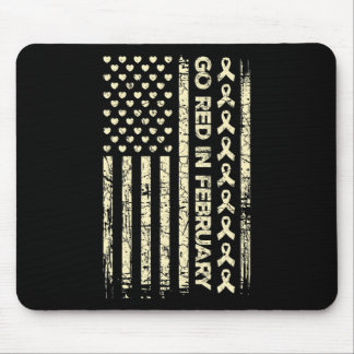 Tu Red Ribbon Herz-Krankheit Sensibilisierung Gesc Mousepad