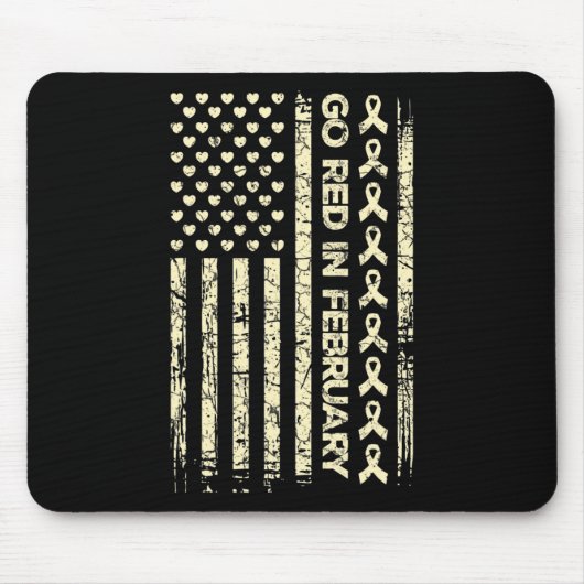 Tu Red Ribbon Herz-Krankheit Sensibilisierung Gesc Mousepad (Vorne)