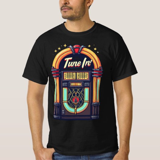 Tu rein! Retro Jukebox T-Shirt (Vorderseite)