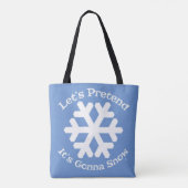 Tu so, als schneesichere Winter Fun Snowflake Tasche (Rückseite)