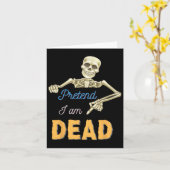 Tu so, als wäre er tot Beängstigend Skeleton Skull Karte (Gelbe Blume)