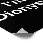 Tu so, als wäre ich Dionysus Costume Funny Griechi Poster (Ecke)