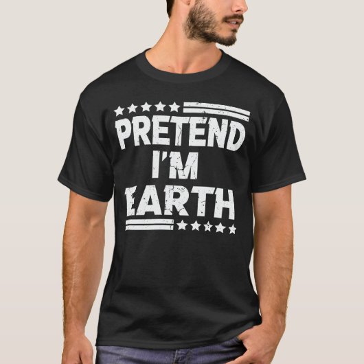 Tu so, als wäre ich Earth Funny Easy Halloween-Kos T-Shirt (Vorderseite)