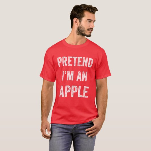 Tu so, als wäre ich ein Apple Funny Lazy Halloween T-Shirt (Vorne ganz)