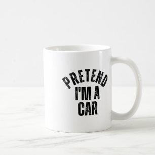 Tu so, als wäre ich ein Autos, das sich lustig auf Kaffeetasse