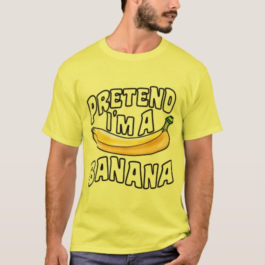 Tu so, als wäre ich ein Banana-Faulpelz-Kostüm T-S T-Shirt (Vorderseite)
