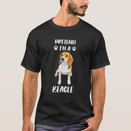 Tu so, als wäre ich ein Beagle Funny Halloween Par T-Shirt (Vorderseite)