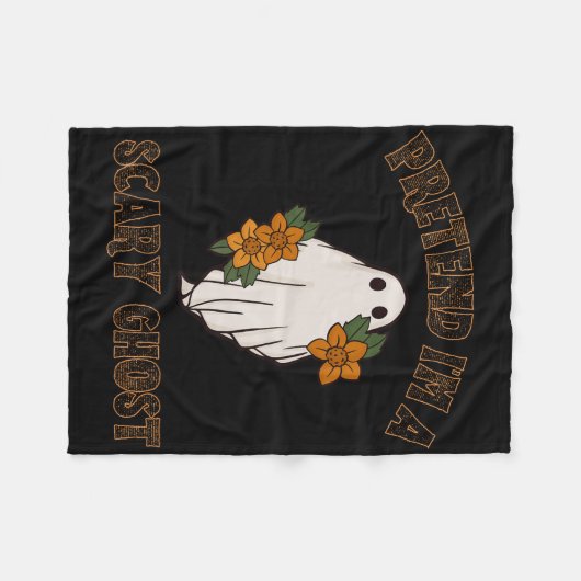 Tu so, als wäre ich ein Beängstigendes Ghost Hallo Fleecedecke (Vorderseite (Horizontal))