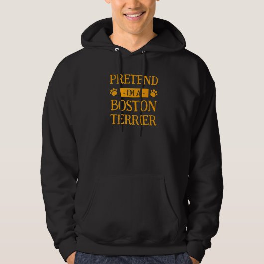 Tu so, als wäre ich ein Boston Terrier Hund Hallow Hoodie (Vorderseite)