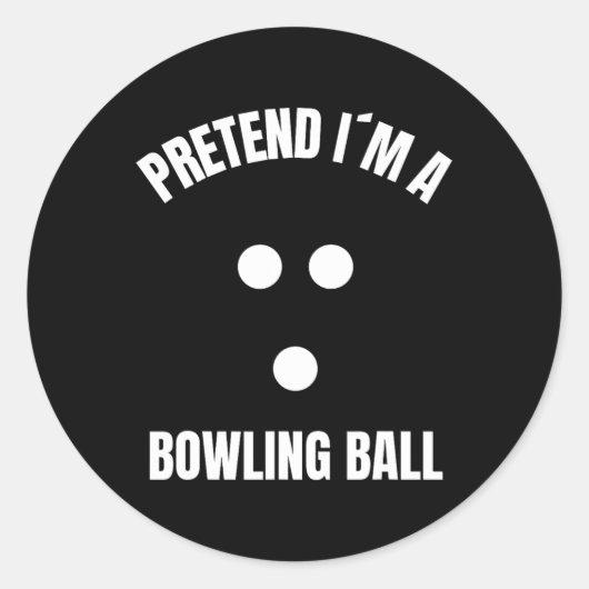 Tu so, als wäre ich ein bowling Ball Halloween-Kos Runder Aufkleber (Vorderseite)