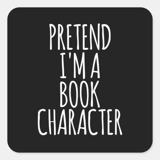 Tu so, als wäre ich ein Buchzeichner - KostümHallo Quadratischer Aufkleber (Vorderseite)