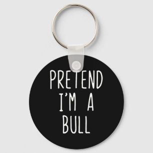 Tu so, als wäre ich ein Bull Costume Halloween Fun Schlüsselanhänger