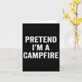 Tu so, als wäre ich ein Campfeuer-Weihnachtskostüm Karte (Gelbe Blume)