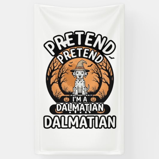 Tu so, als wäre ich ein dalmatinischer Halloween-H Banner (Vertikal)