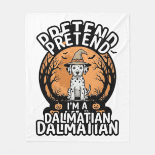 Tu so, als wäre ich ein dalmatinischer Halloween-H Fleecedecke