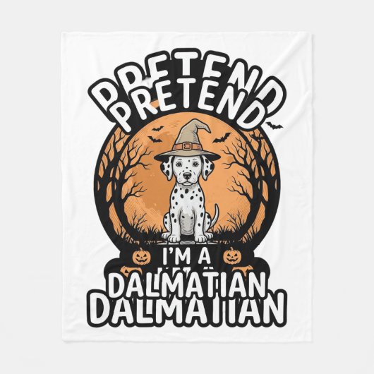 Tu so, als wäre ich ein dalmatinischer Halloween-H Fleecedecke (Vorderseite)
