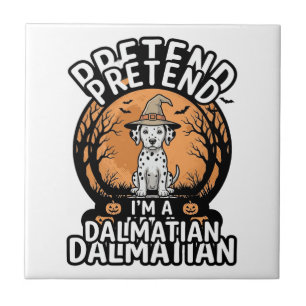 Tu so, als wäre ich ein dalmatinischer Halloween-H Fliese