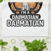 Tu so, als wäre ich ein dalmatinischer Halloween-H Geschirrtuch (Gefaltet)