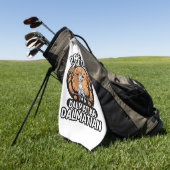 Tu so, als wäre ich ein dalmatinischer Halloween-H Golfhandtuch (Gras)