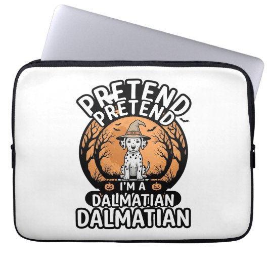 Tu so, als wäre ich ein dalmatinischer Halloween-H Laptopschutzhülle (Vorderseite)