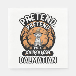 Tu so, als wäre ich ein dalmatinischer Halloween-H Serviette