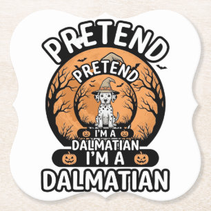 Tu so, als wäre ich ein dalmatinischer Halloween-H Untersetzer