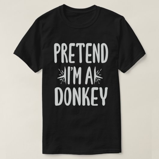Tu so, als wäre ich ein Donkey Easy Lazy Halloween T-Shirt (Design vorne)