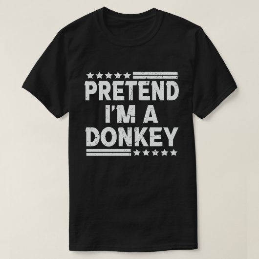 Tu so, als wäre ich ein Donkey Easy Lazy Halloween T-Shirt (Design vorne)