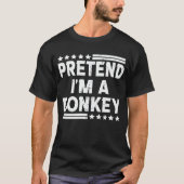 Tu so, als wäre ich ein Donkey Easy Lazy Halloween T-Shirt (Vorderseite)
