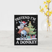 Tu so, als wäre ich ein Donkey-Weihnachtsbaum und Karte (Gelbe Blume)