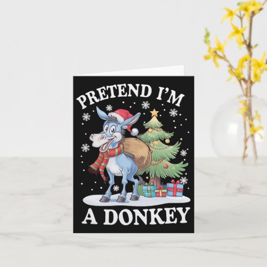 Tu so, als wäre ich ein Donkey-Weihnachtsbaum und Karte (Gelbe Blume)
