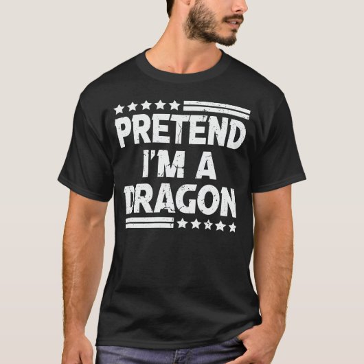 Tu so, als wäre ich ein Drache Funny Lazy Hallowee T-Shirt (Vorderseite)