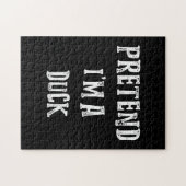Tu so, als wäre ich ein Duck Halloween-Kostümpaare Puzzle (Horizontal)
