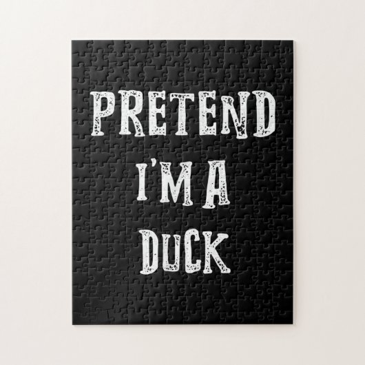 Tu so, als wäre ich ein Duck Halloween-Kostümpaare Puzzle (Vertikal)