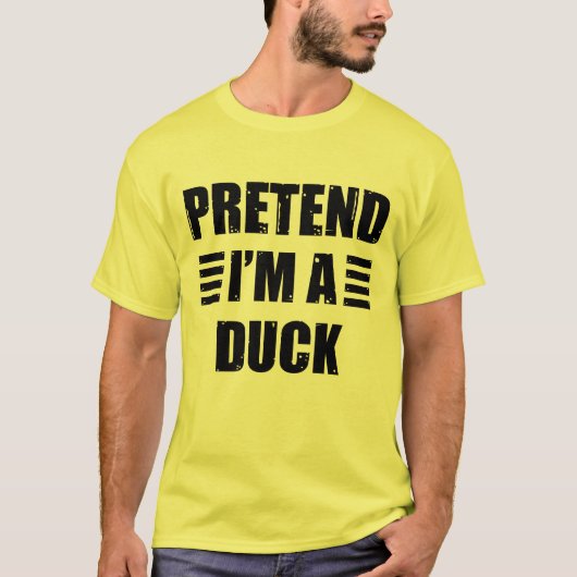 Tu so, als wäre ich ein Duckkostüm Halloween Lazy T-Shirt (Vorderseite)