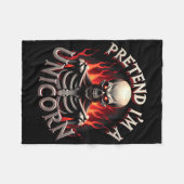 Tu so, als wäre ich ein Einhorn Skeleton Funny Eas Fleecedecke (Vorderseite (Horizontal))