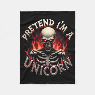 Tu so, als wäre ich ein Einhorn Skeleton Funny Eas Fleecedecke
