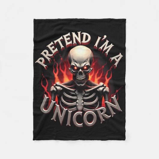 Tu so, als wäre ich ein Einhorn Skeleton Funny Eas Fleecedecke (Vorderseite)