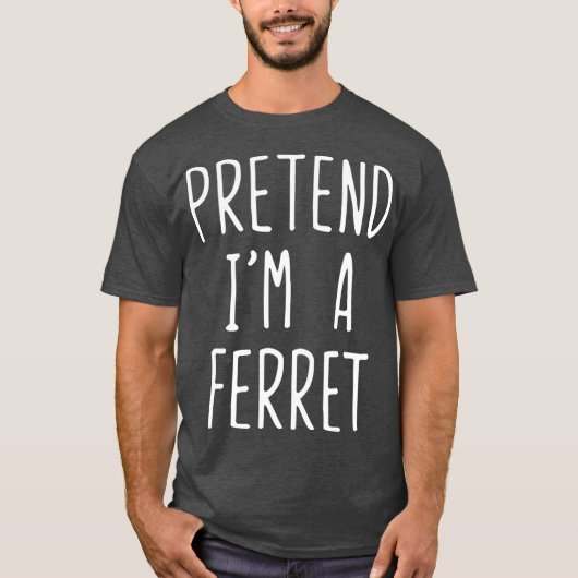 Tu so, als wäre ich ein Frettentauchen Halloween L T-Shirt (Vorderseite)
