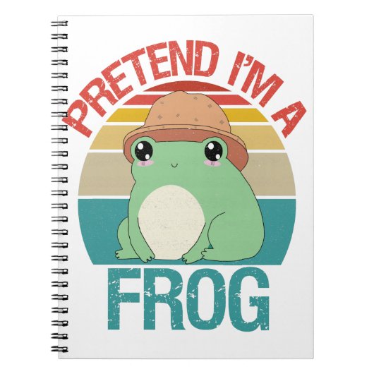 Tu so, als wäre ich ein Frosch Funny Kawaii Sunset Notizblock (Vorderseite)