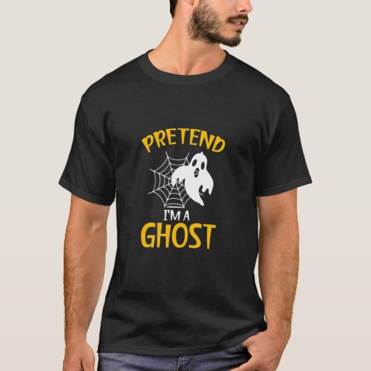 Tu so, als wäre ich ein Ghost Halloween Web Spider T-Shirt (Vorderseite)