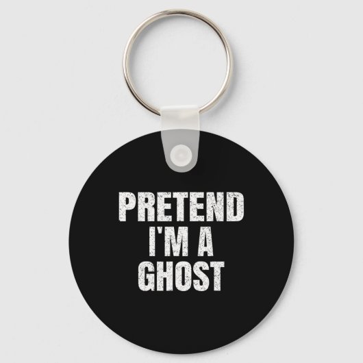 Tu so, als wäre ich ein Ghost Lazy Easy Halloween Schlüsselanhänger (Vorderseite)