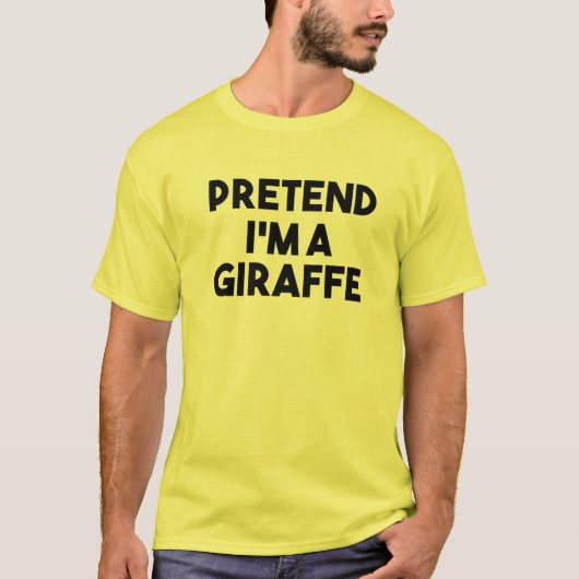 Tu so, als wäre ich ein Giraffenkostüm Lazy Funny  T-Shirt (Vorderseite)