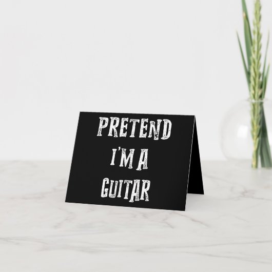 Tu so, als wäre ich ein Gitarrenkostümchen Dankeskarte (Vorderseite)