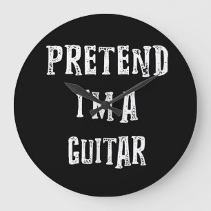 Tu so, als wäre ich ein Gitarrenkostümchen Große Wanduhr