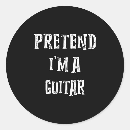 Tu so, als wäre ich ein Gitarrenkostümchen Runder Aufkleber (Vorderseite)