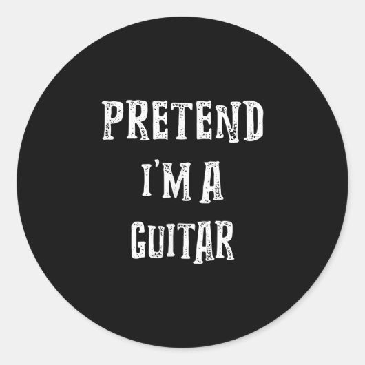 Tu so, als wäre ich ein Gitarrenkostümchen Runder Aufkleber (Vorderseite)