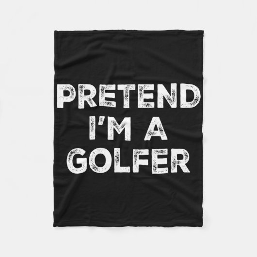Tu so, als wäre ich ein Golfer-Lazy-Halloween-Kost Fleecedecke (Vorderseite)